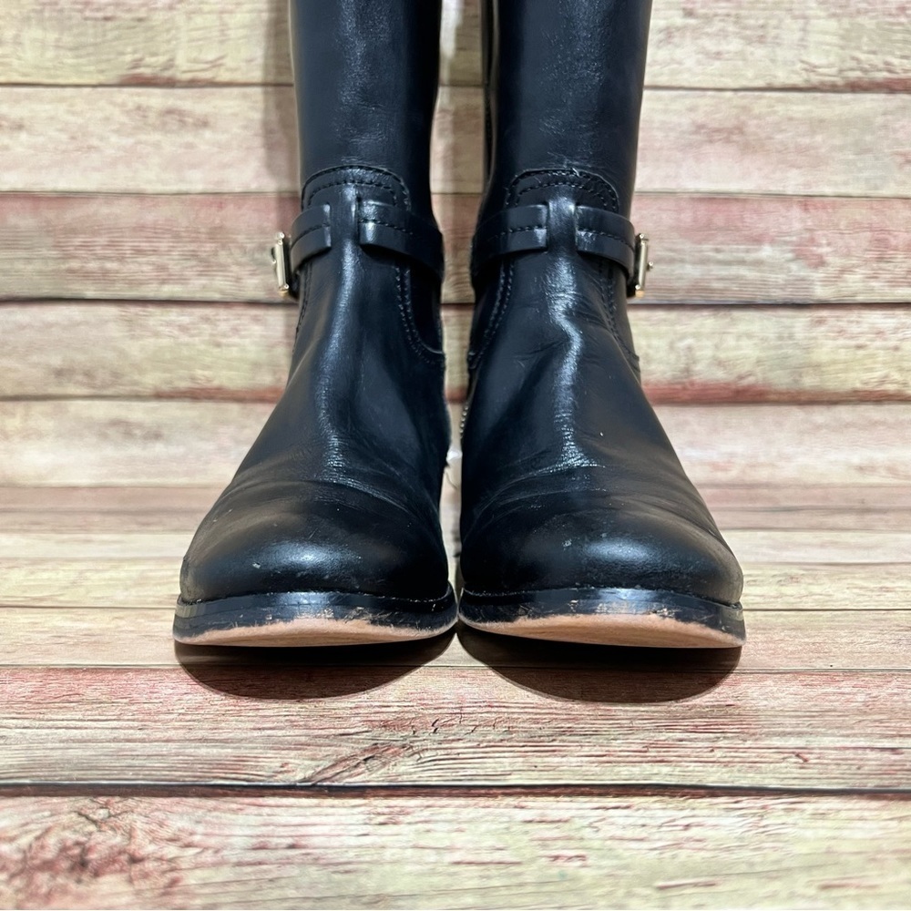 Micheal Kors Black Leather Tall Riding Boots - Picture 10 of 11